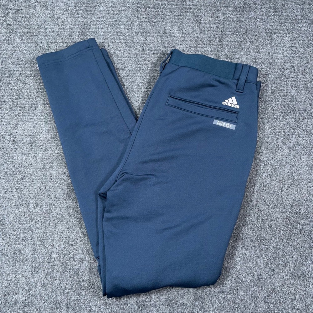 Adidas Cold.Rdy Primeblue Golf Pants Men Sm HB1748 Blue Fleece Lined Cold Gear